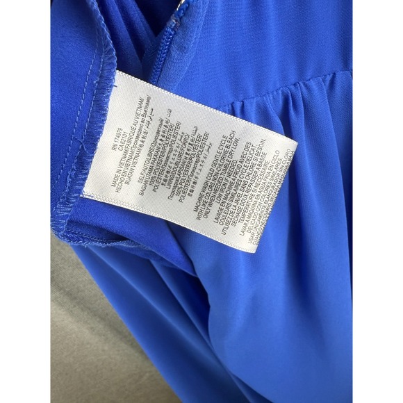 $118 BCBGeneration Women's Blue Flutter Sleeve Cutout Fit & Flare Dress Size 8 - Picture 8 of 11